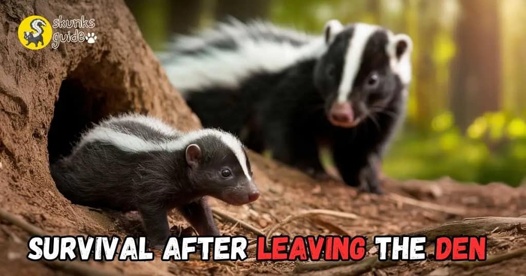 Baby Skunks Survival After Leaving The Den