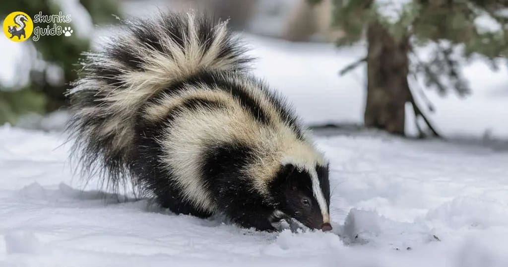 Skunks adapt their diet during winter