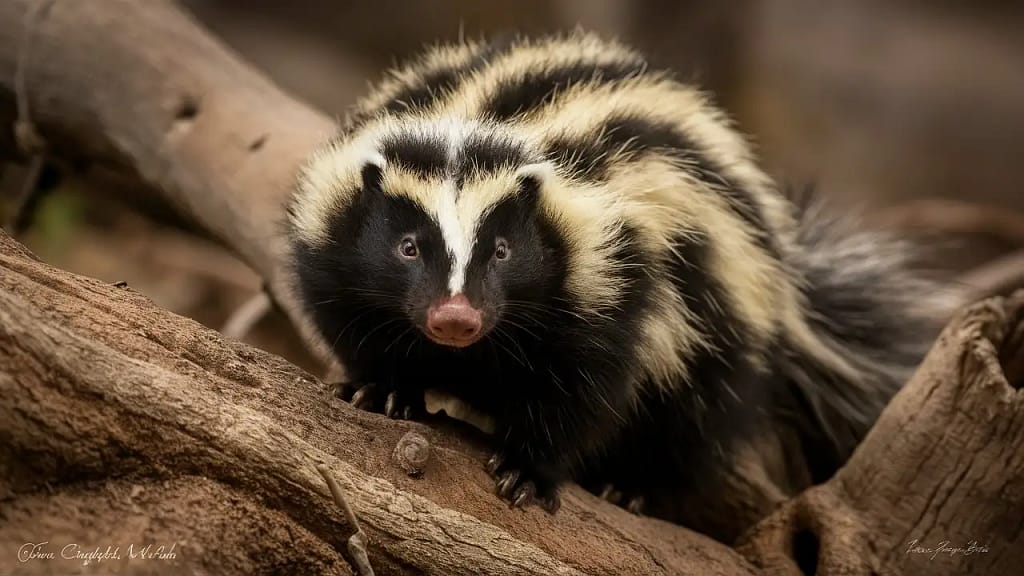 Striped Hog-Nosed skunk Physical Characteristics