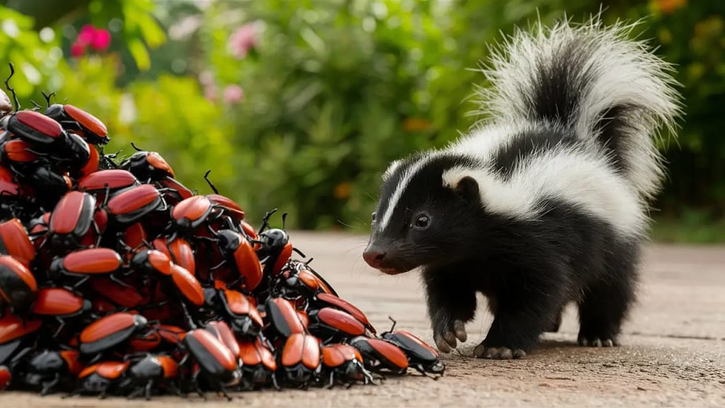 Skunks And Japanese Beetles