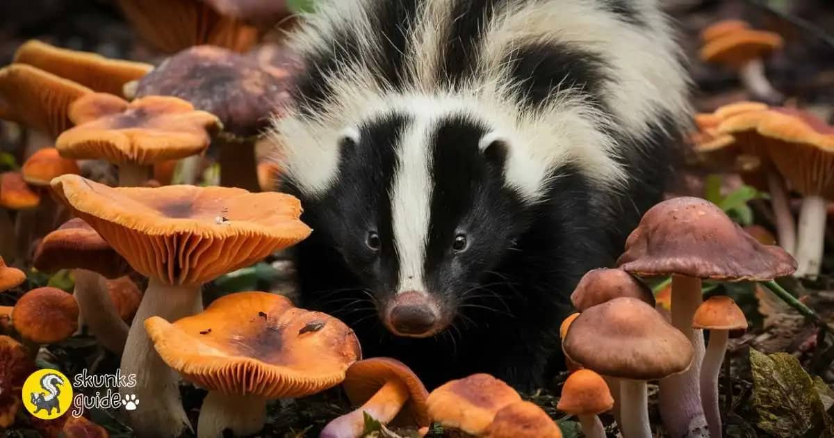 Skunks Eat Mushrooms