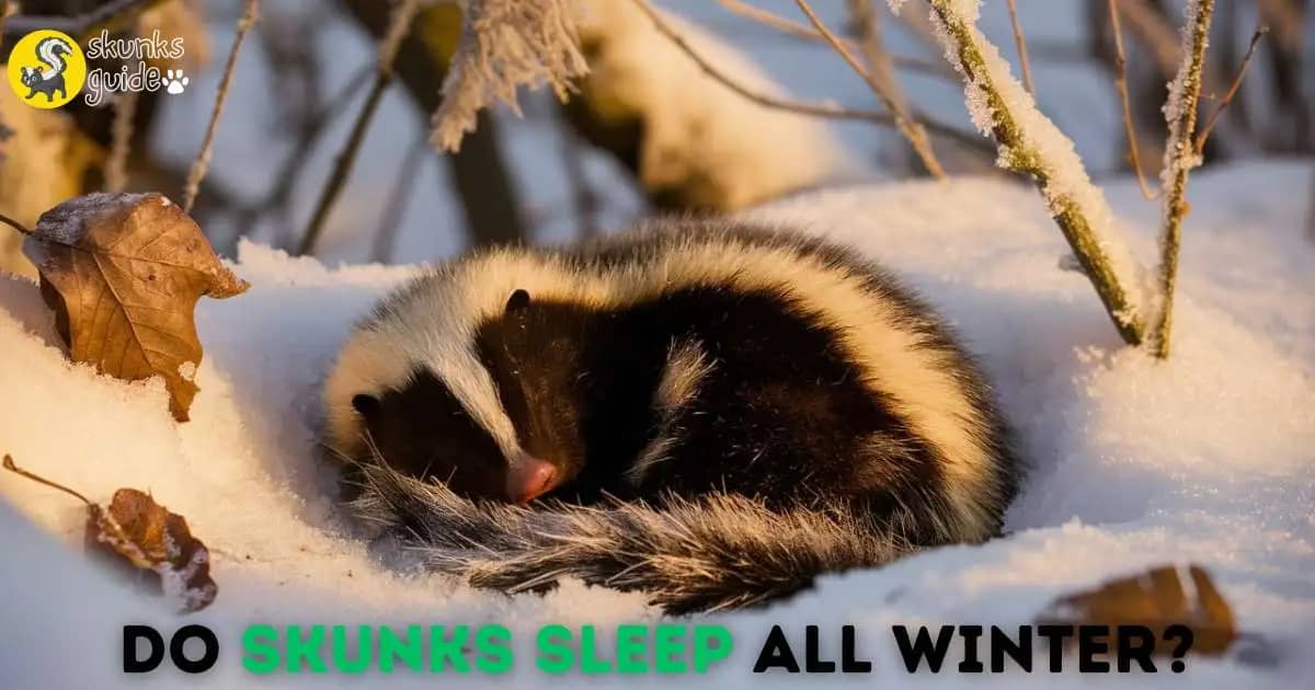 Do Skunks Sleep All Winter