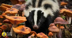 Skunks Eat Mushrooms