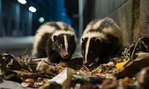 Skunks Eat Garbage